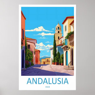Affiche de voyage vintage d'Andalousie Parc nation