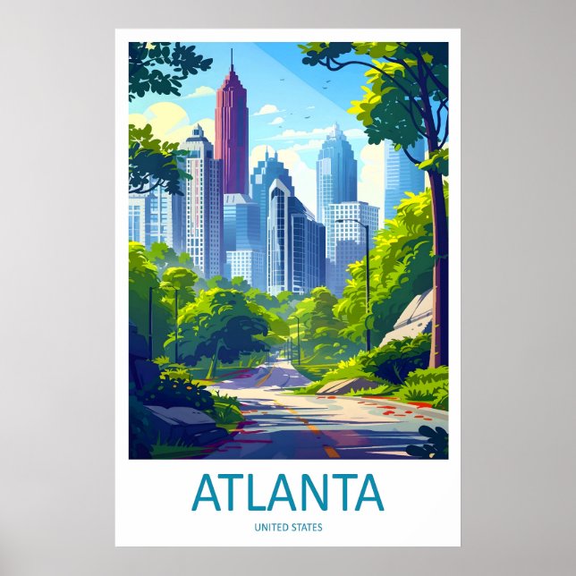 Affiche de voyage vintage d'Atlanta Parc national  (Devant)