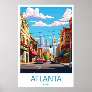 Affiche de voyage vintage d'Atlanta Parc National 