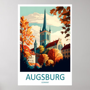 Affiche de voyage vintage d'Augsbourg Parc nationa
