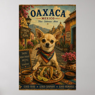Affiche de voyage vintage de Chihuahua à Oaxaca