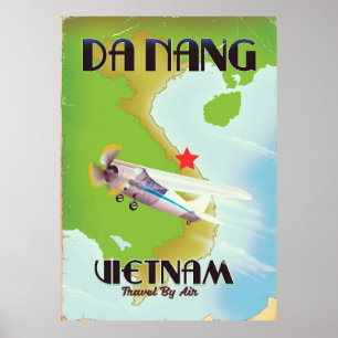 Affiche de voyage vintage de Da Nang Vietnam