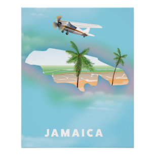 Affiche de voyage vintage de Jamaïque