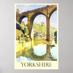 Affiche de voyage vintage de Knaresborough dans le