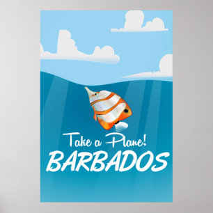 Affiche de voyage vintage de la Barbade