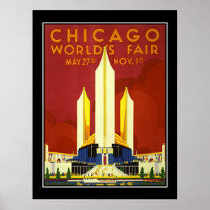 Affiche de voyage vintage de la foire mondiale de 
