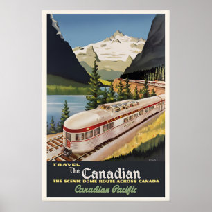 Affiche de voyage vintage de la route panoramique