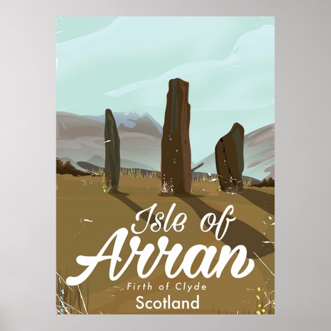 Affiche de voyage vintage de l'île d'Arran (Devant)
