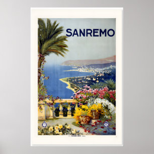 Affiche de voyage vintage de style 1920 San Remo I