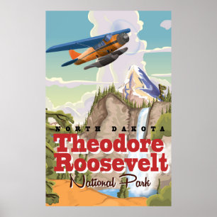 Affiche de voyage vintage de Theodore Roosevelt Pa