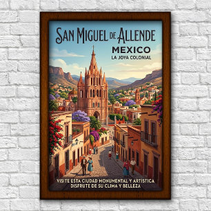 Affiche de voyage vintage des années 1960 à San Mi