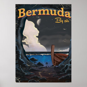 Affiche de voyage vintage des Bermudes