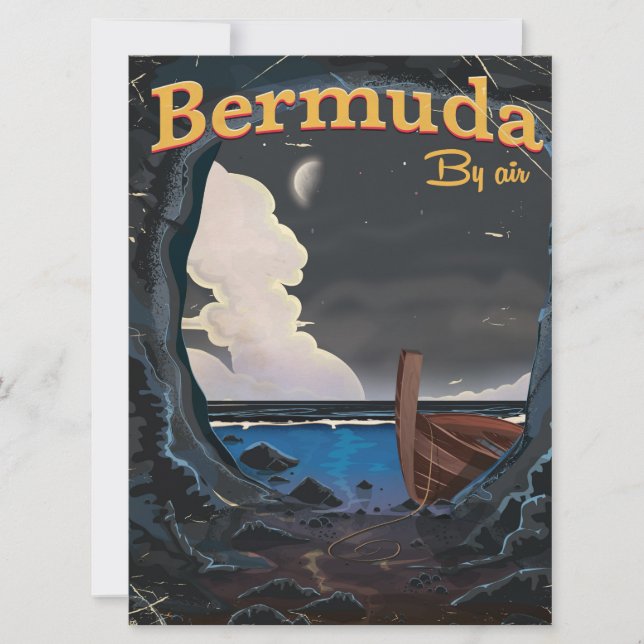 Affiche de voyage vintage des Bermudes (Devant)