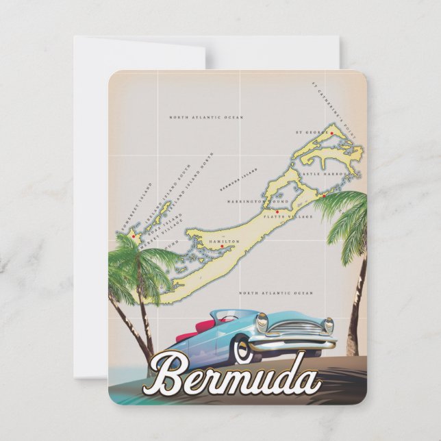 Affiche de voyage vintage des Bermudes (Dos)