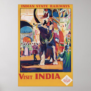 Affiche de voyage vintage des chemins de fer de l'