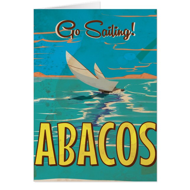 Affiche de voyage vintage des îles Abacos (Devant)