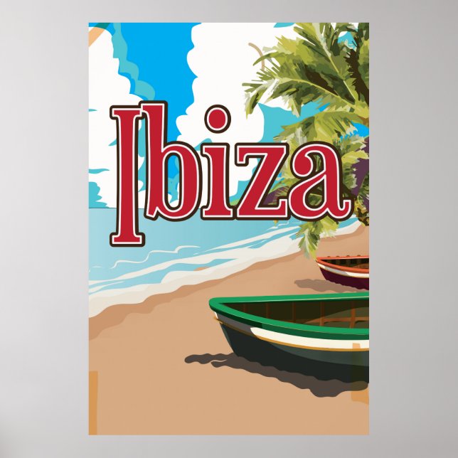 Affiche de voyage vintage d'Ibiza (Devant)