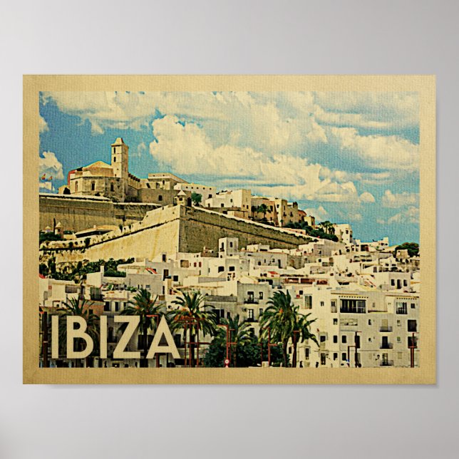 Affiche de voyage vintage d'Ibiza (Devant)