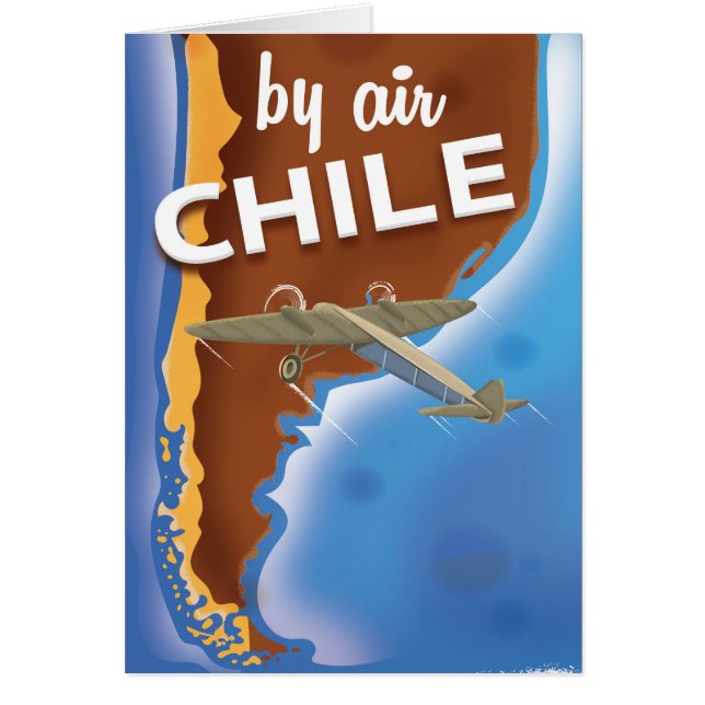 Affiche de voyage vintage du Chili (Devant)