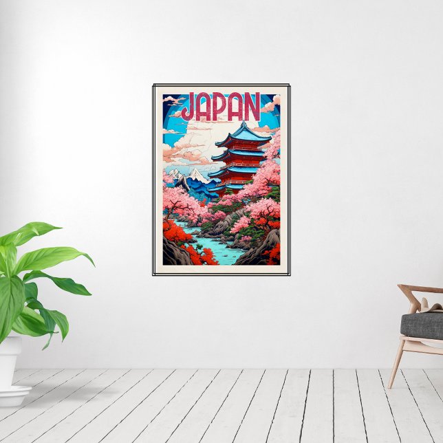 Affiche de voyage vintage du Japon (Créateur téléchargé)