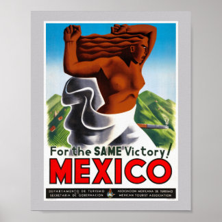 Affiche de voyage vintage du Mexique restaurée