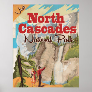 Affiche de voyage vintage du parc national des Nor