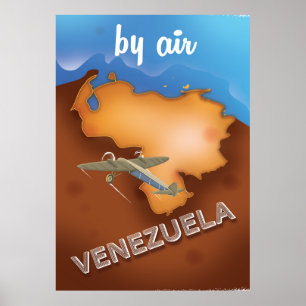 affiche de voyage vintage du venezuela
