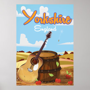 Affiche de voyage vintage du Yorkshire