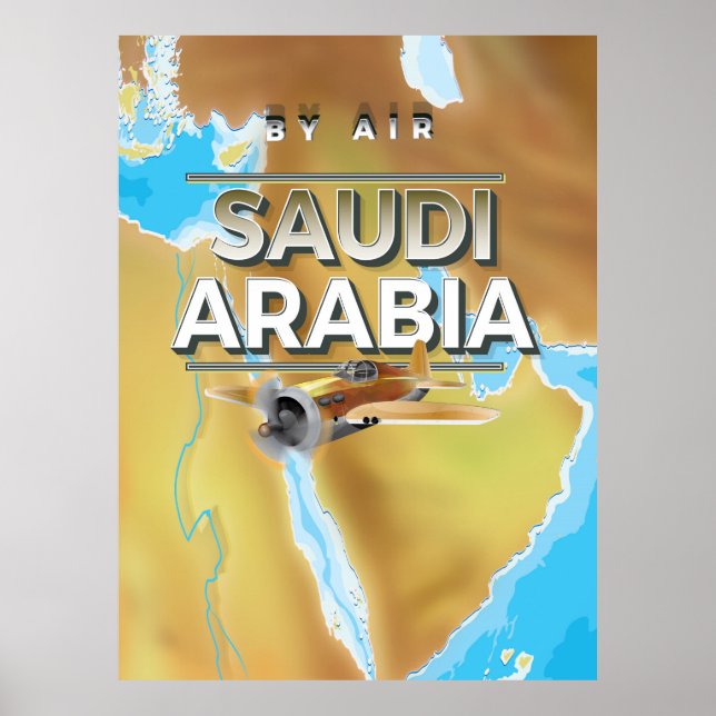 Affiche de voyage vintage en Arabie saoudite (Devant)