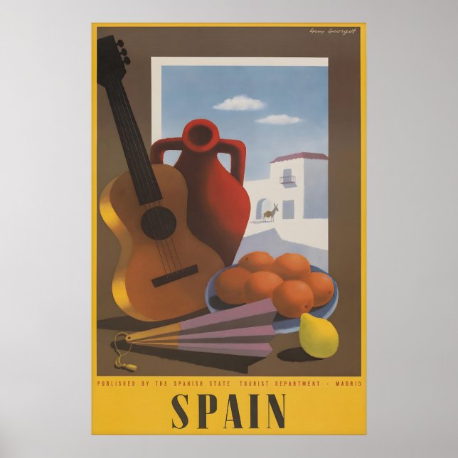 Affiche de voyage vintage Espagne Tourisme espagno (Devant)