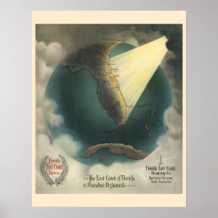 affiche de voyage vintage Florida Railway