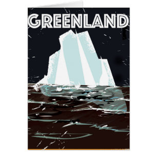 Affiche de voyage vintage Groenland