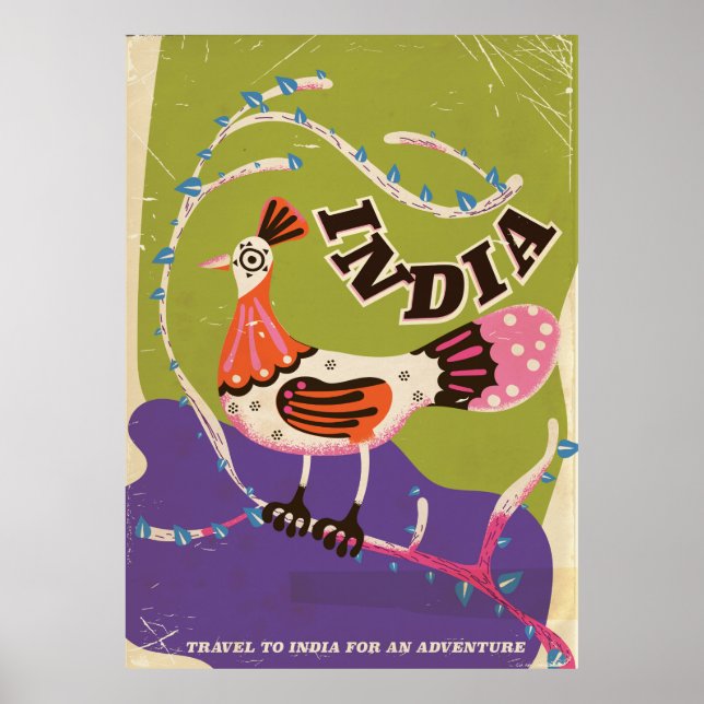 Affiche de voyage Vintage India (Devant)
