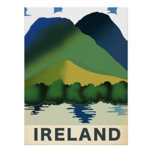 Affiche de voyage vintage Irlande