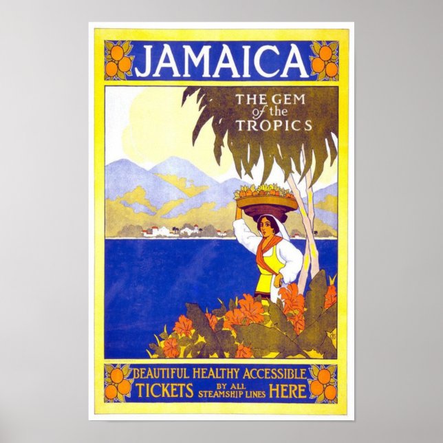 Affiche de voyage vintage Jamaïque (Devant)