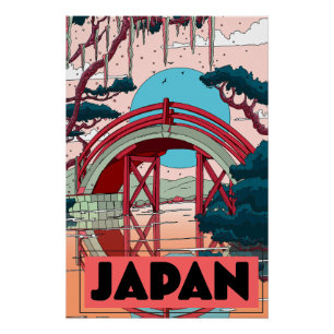 Affiche de voyage vintage Japon