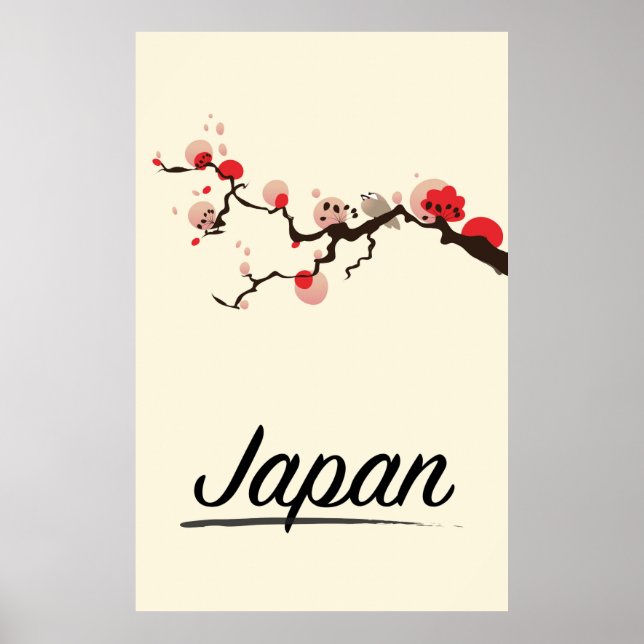 Affiche de voyage vintage Japon. (Devant)