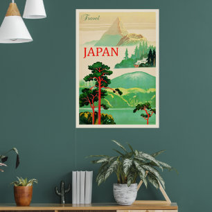 Affiche de voyage vintage Japon