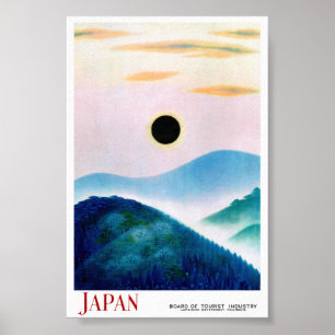 Affiche de voyage vintage japonaise restaurée