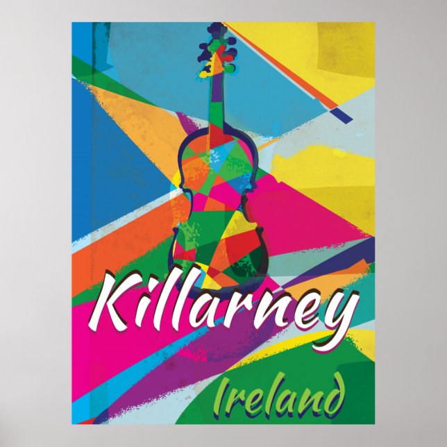 Affiche de voyage vintage Killarney Irlande (Devant)