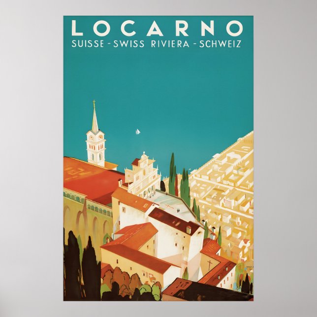 Affiche de voyage vintage Locarno Suisse (Devant)