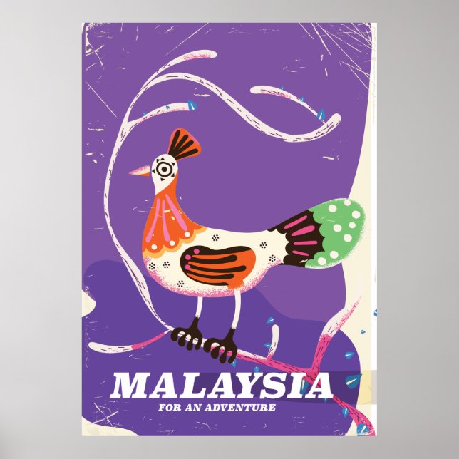 Affiche de voyage vintage Malaisie (Devant)