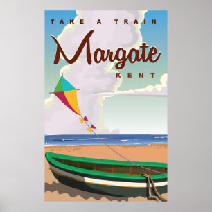 Affiche de voyage vintage Margate Kent