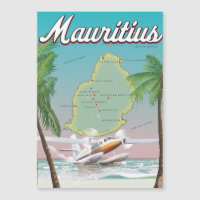 Affiche de voyage vintage mauricienne