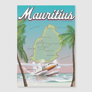 Affiche de voyage vintage mauricienne