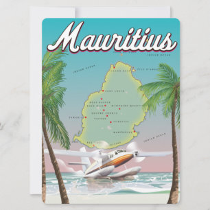 Affiche de voyage vintage mauricienne