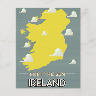 Affiche de voyage vintage Meet the Sun Ireland