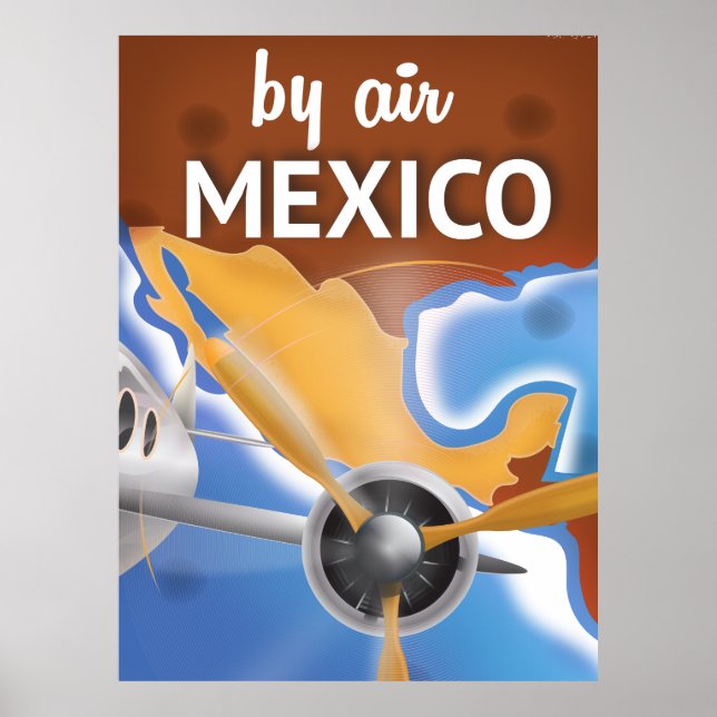 Affiche de voyage vintage Mexique (Devant)