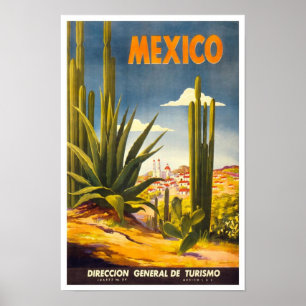 Affiche de voyage vintage Mexique 2