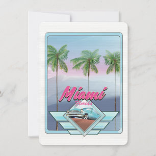 Affiche de voyage vintage Miami Floride